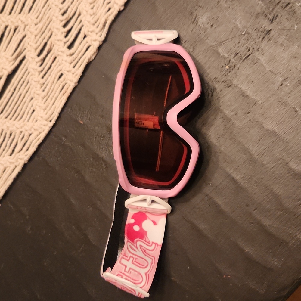 Smith pink kids ski goggles